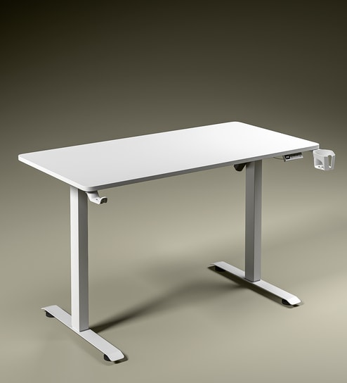 GT ImperiumPro 4FT Electric Height Adjustable Table in White Colour