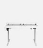 Gt Elevate Electric Height Adjustable Table In White Finish