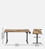 GT ImperiumPro 5FT Electric Height Adjustable Table in Brown Colour