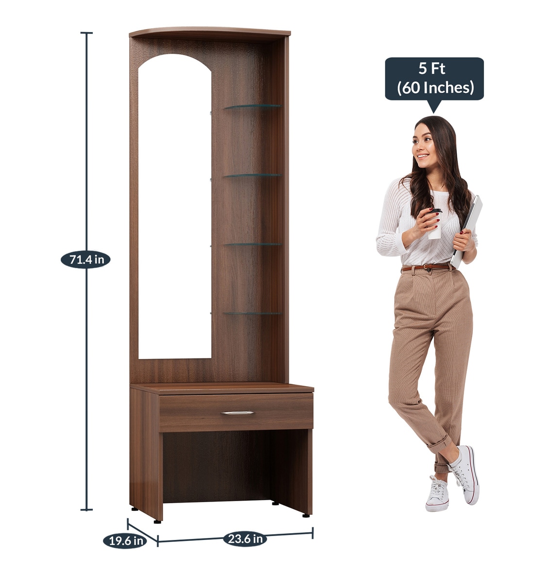 Buy Guntur Dresser in Dark Acazia Finish Online Dressers Dressing