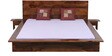 Duvall King Bed with Bedside Tables in Provincial Teak Finish