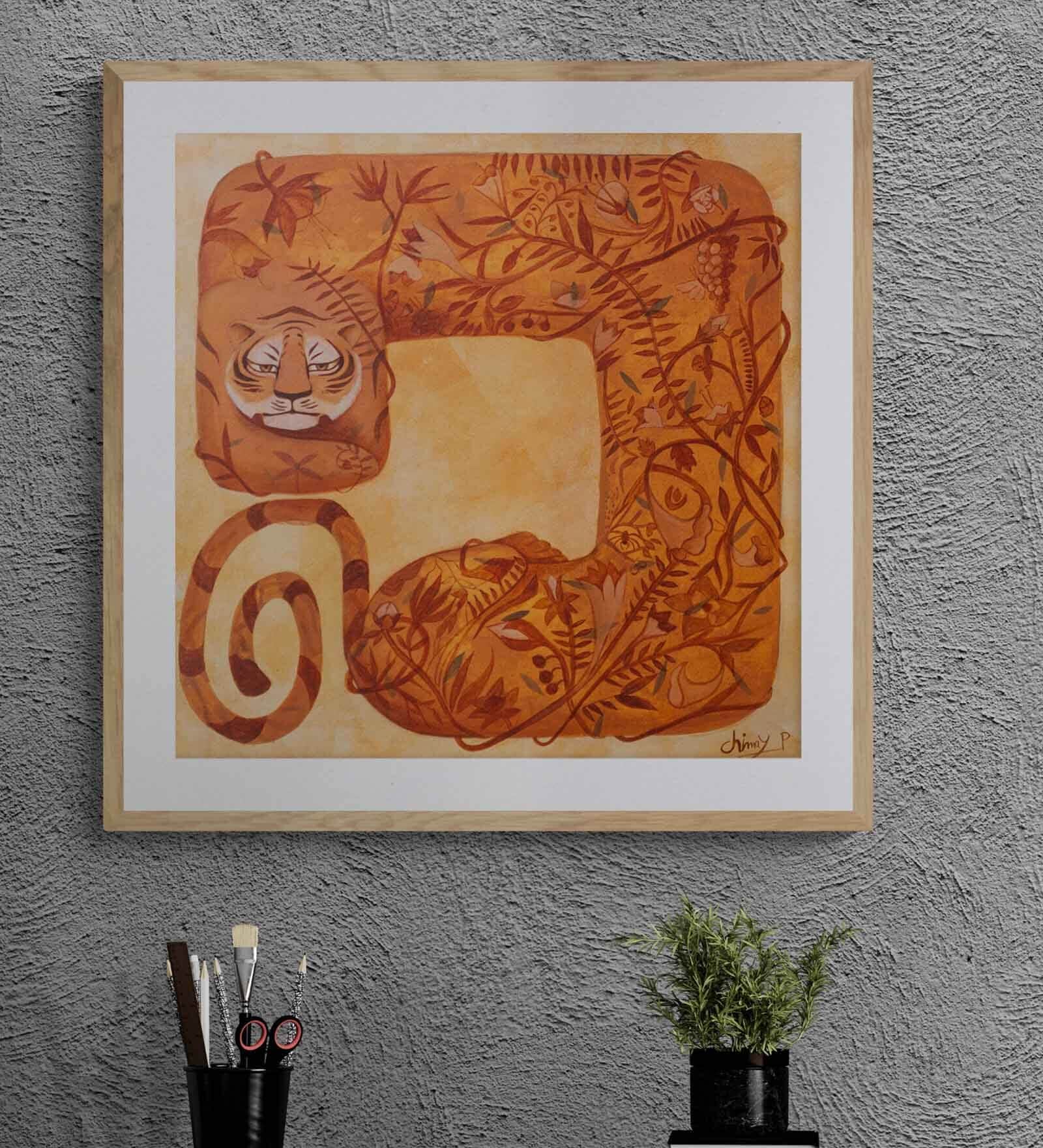 Guardian 1  Handmade Acrylic Paint On Canvas Unframed