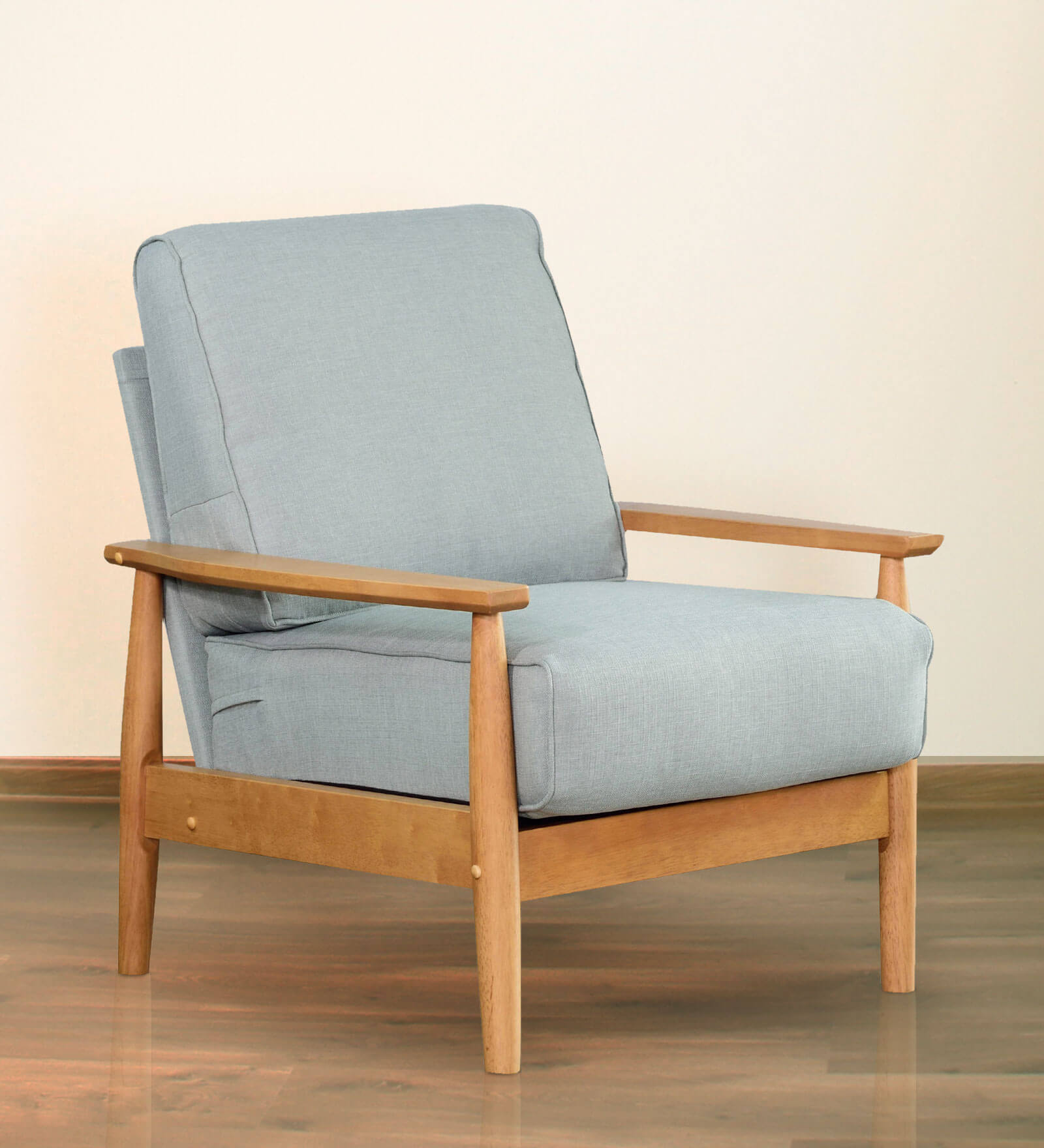 Buy Guarulhos One Seater Sofa in Grey Colour by CasaCraft Online 1