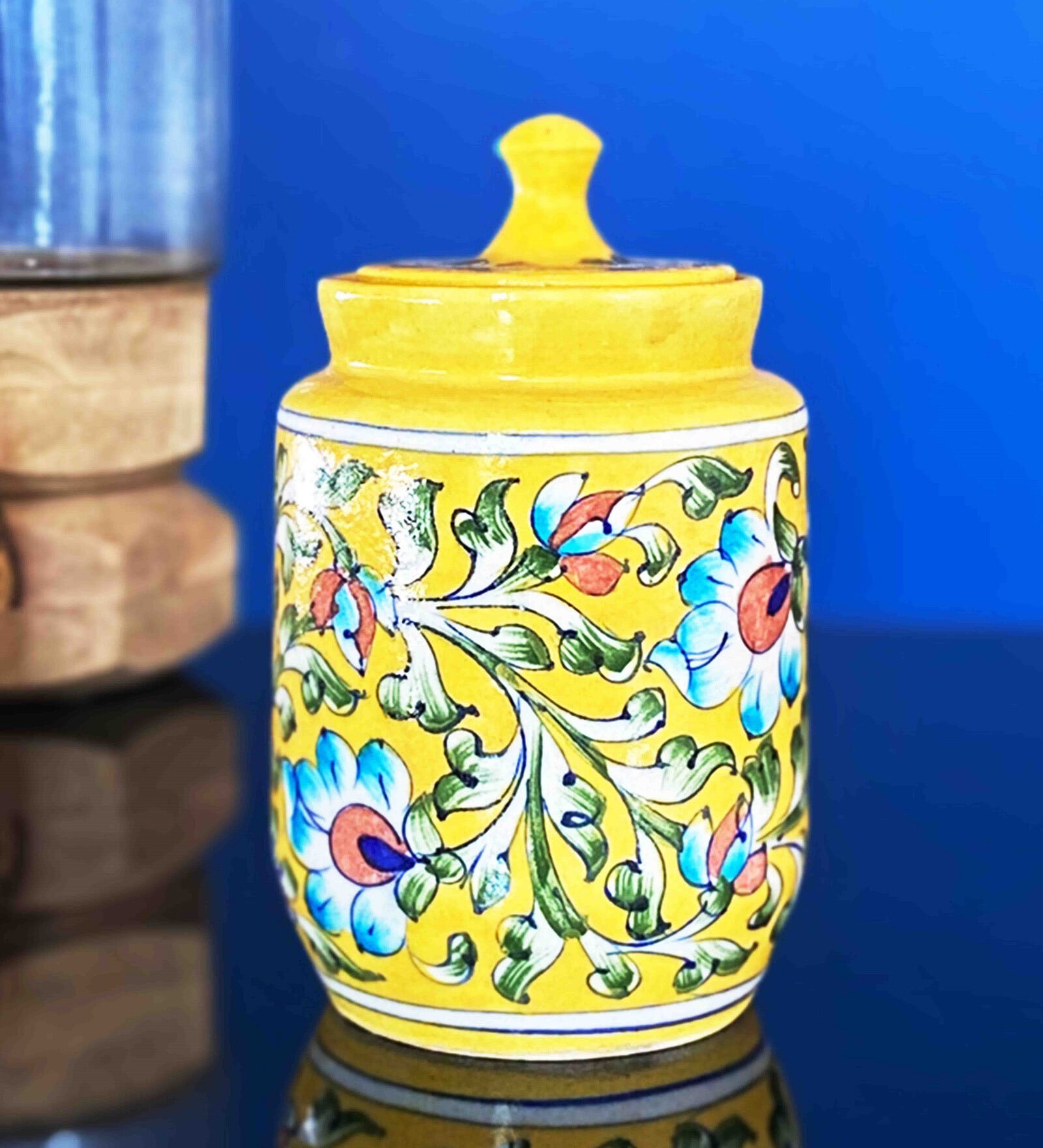 Gul Multicolor Colour Ceramic Storage Jar