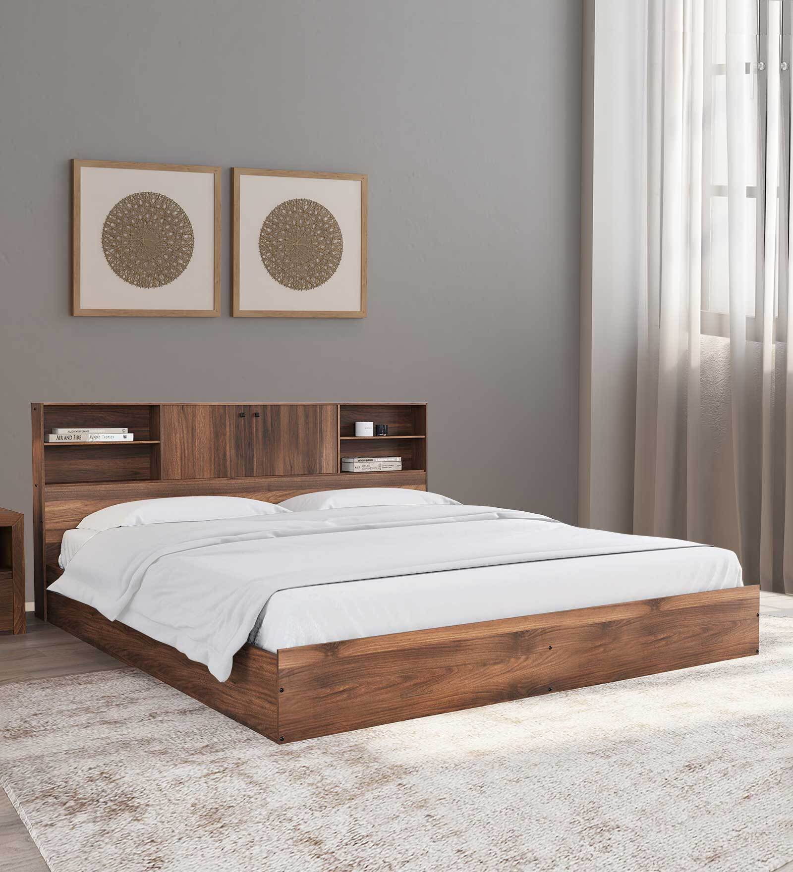 Buy Gunner Queen Size Bed in Wenge Finish with Box Storage at 58% OFF ...