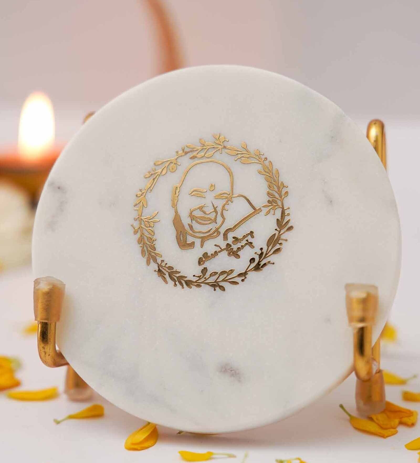 GURU JEE Metal Holder with Marble