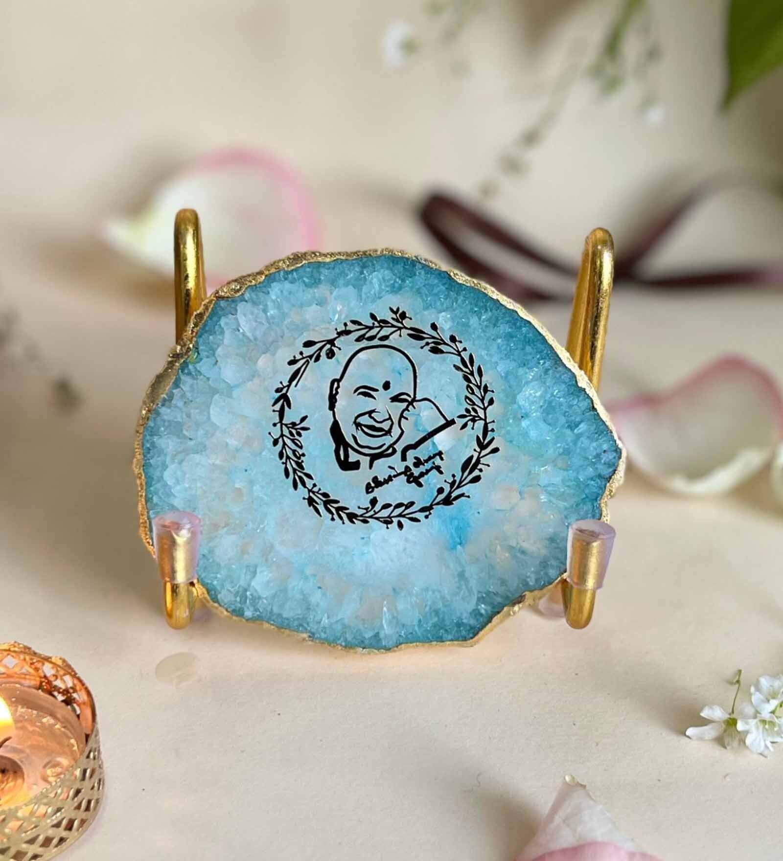 GURU JEE Metal Holder with Turquoise Agate