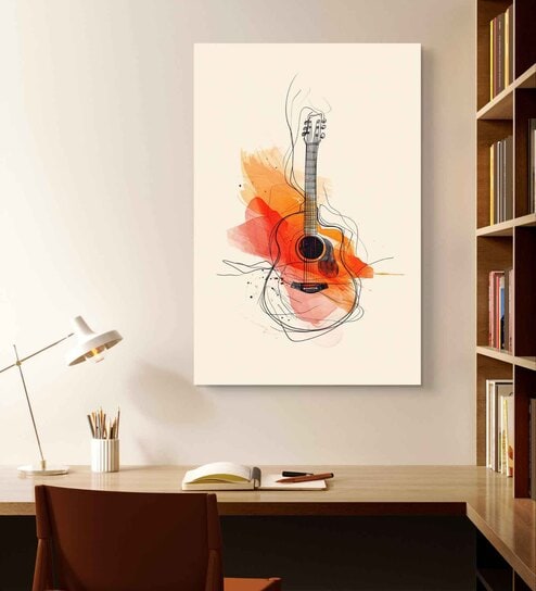 Guitar Melody 20inx16in Gallery Wrap Canvas Painting