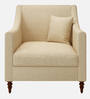 Guildford Fabric 1 Seater Sofa In Beige Color