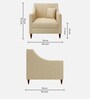 Guildford Fabric 1 Seater Sofa In Beige Color