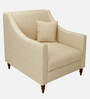 Guildford Fabric 1 Seater Sofa In Beige Color