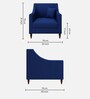 Guildford Fabric 1 Seater Sofa In Navy Blue Color