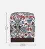 Guile Fabric Pouffe in Provincial Teak Finish