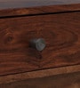 Messina Sheesham Wood Bedside Table in Scratch Resistant Rustic Teak Finish With Drawer