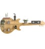 Guitar Backlit Designer Wooden Wall Shelf