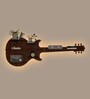 Guitar Backlit Designer Wooden Wall Shelf