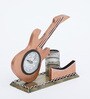 Guitar Multicolour Iron  Table Clock