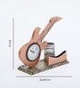 Guitar Multicolour Iron  Table Clock