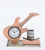 Guitar Multicolour Iron  Table Clock
