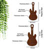 Guitar Shape Walnut Wood Wall Shelf