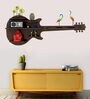 Guitar Wall Shelf With Back Light In Walnut Finish