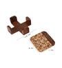 Gul Brown Sheesham Wood (Set of 4) Table Coaster with Stand