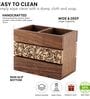 Gul Sheesham & Beech Wood Two Part Cutlery Holder