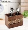 Gul Sheesham & Beech Wood Two Part Cutlery Holder