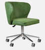 Guldev Leatherette Guest Chair In Green Colour