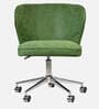 Guldev Leatherette Guest Chair In Green Colour