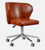 Guldev Leatherette Guest Chair In Tan Colour