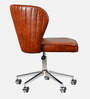 Guldev Leatherette Guest Chair In Tan Colour
