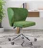 Guldev Leatherette Guest Chair In Green Colour