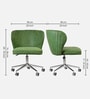 Guldev Leatherette Guest Chair In Green Colour