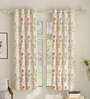 Gulmohar Printed Polyester Curtains for Window Pack of 2