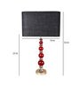 Gum Balls Red Black Fabric Shade Table Lamp with Red Base