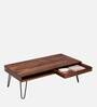 Gumina Sheesham Wood Coffee Table In Rustic Teak Finish