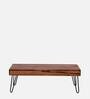Gumina Sheesham Wood Coffee Table In Rustic Teak Finish