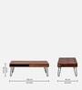 Gumina Sheesham Wood Coffee Table In Rustic Teak Finish