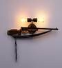 Gun Rifle Novelty Wall Light (Black & Natural Finish)