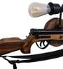 Gun Rifle Novelty Wall Light (Black & Natural Finish)