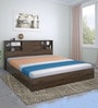 Gunner King Size Bed in Wenge Finish with Box Storage