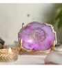 GURU JEE Metal Holder with Pink Agate