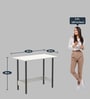 Gustowe Small Writing Table in White Finish