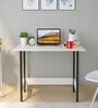 Gustowe Small Writing Table in White Finish