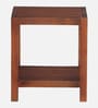 Guyane Mango Wood End Table In Walnet Finish