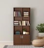 Nilkamal Gwen Engineered Wood Free Standing Cabinet with 6 Shelves and 2 Cabinet in Urban Walnut Finish