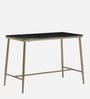 Benicia Writing Table In Green & Golden Finish