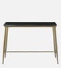 Benicia Writing Table In Green & Golden Finish