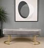 Gwen Suede Bench In Grey Color